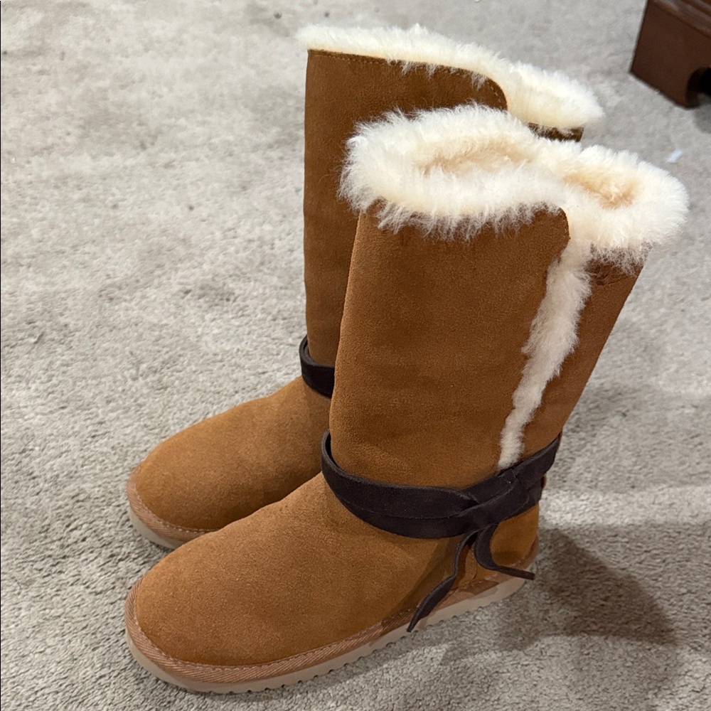 Koolaburra Chestnut Suede Winter Boots